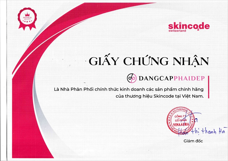 Đẳng Cấp Phái Đẹp vinh dự trở thành đại lý phân phối độc quyền Skincode khu vực phía Bắc.