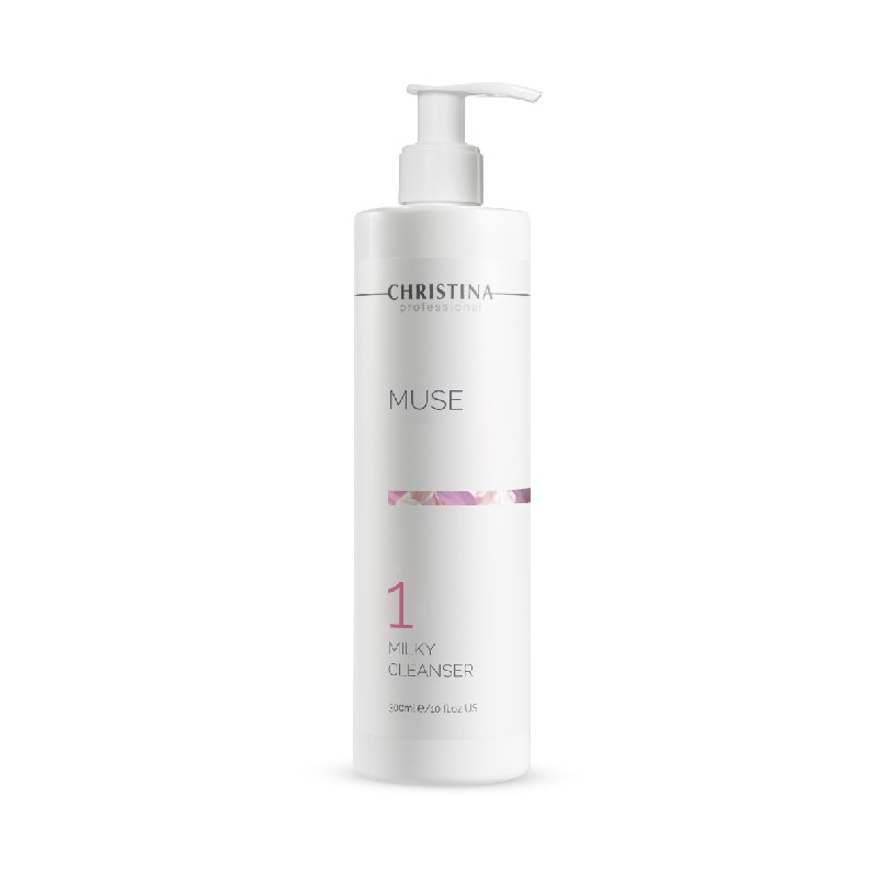 Christina Muse Milky Cleanser chiết xuất từ hoa hồng, quả bơ với hương thơm dịu nhẹ.